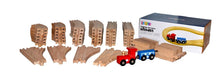 Load image into Gallery viewer, JoyLand Wooden Train Track - 2 Toy Trains, 52 Track Pieces
