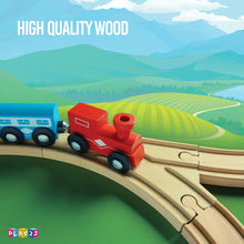 Load image into Gallery viewer, JoyLand Wooden Train Track - 2 Toy Trains, 52 Track Pieces
